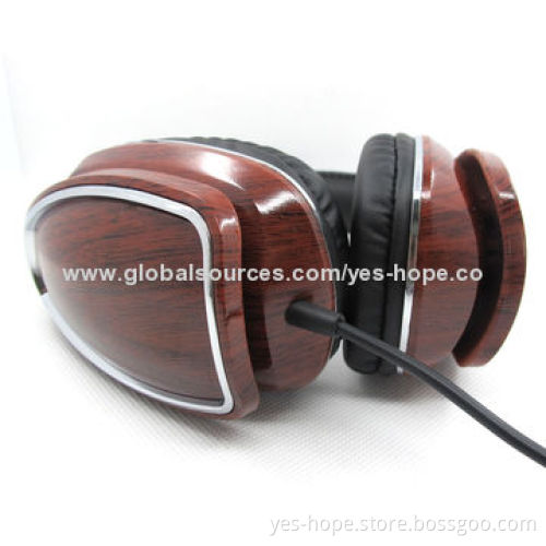Full size real wood headphone from china headphone factory
